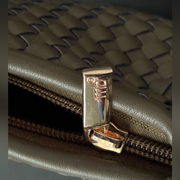 Melie Bianco Brigitte Olive Woven Charm Super cute mini purse Stylish & compact. - Picture 7 of 7